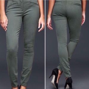 GAP Modern Stretch Skinny Olive Green Pants